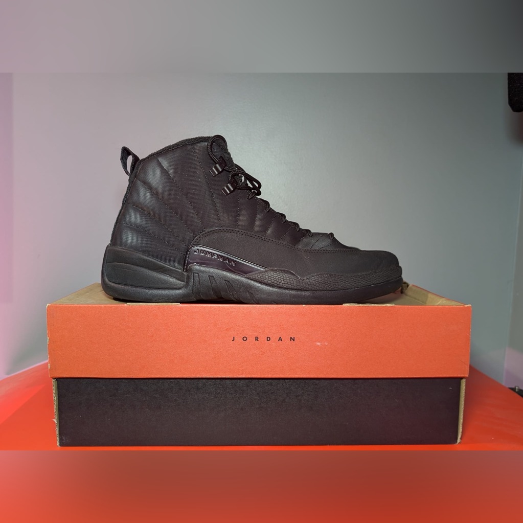 Size 13 - Air Jordan 12 Retro Winterized Triple Black
